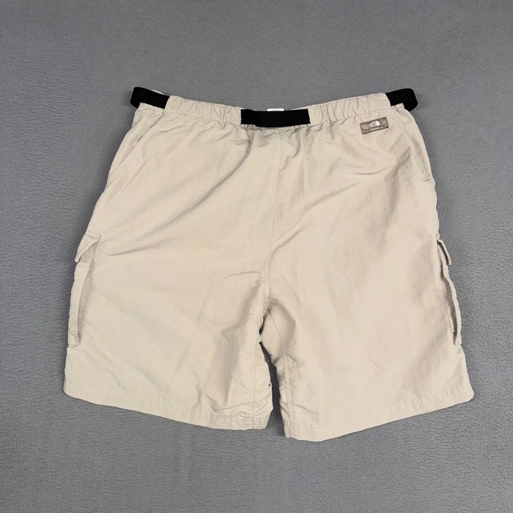 The North Face Shorts Mens XL Tan Cargo Gorpcore Hiking Belted Nylon Outdoors